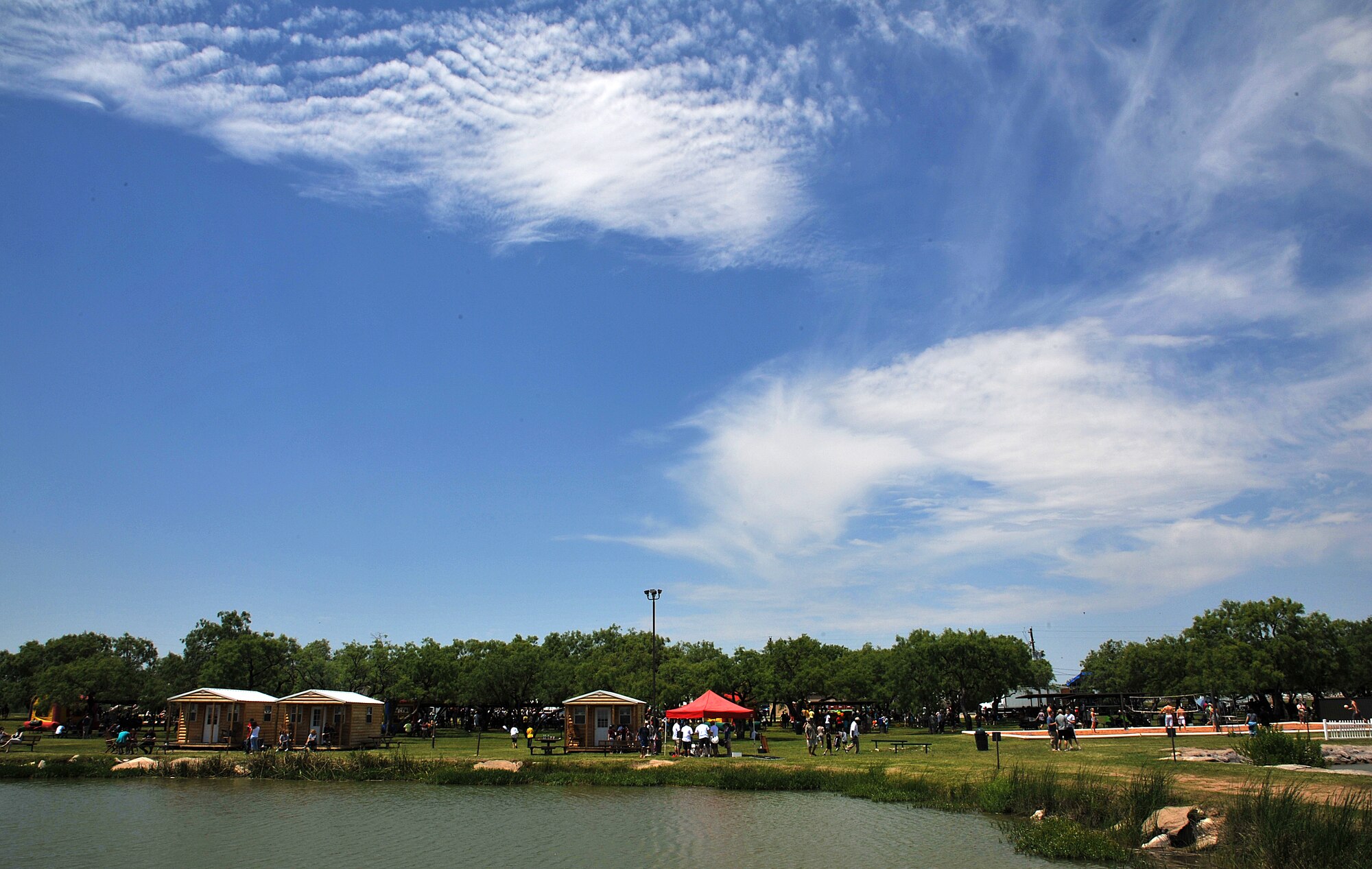 GOODFELLOW AIR FORCE BASE, Texas-- Hundreds of service members and family enjoy Goodfellow Appreciation Day held at the Recreational Camp May 19. The San Angelo community sponsored the 7th annual Goodfellow Appreciation Day and provided food, fun and activities to Team Goodfellow (U.S. Air Force photo/Airman 1st Class Michael Smith)