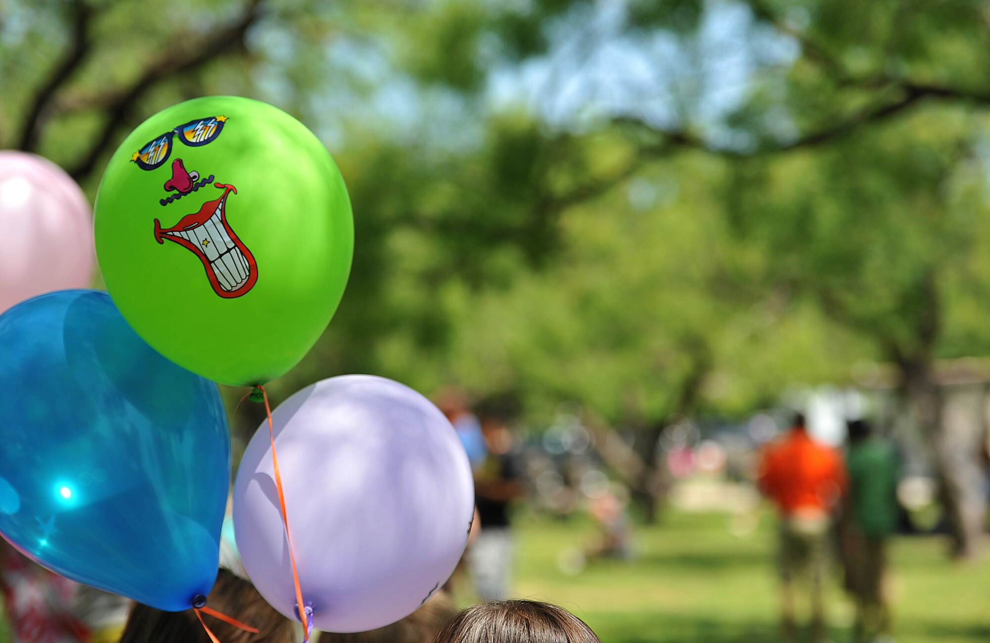 GOODFELLOW AIR FORCE BASE, Texas-- Balloons float in the air during Goodfellow Appreciation Day held at the Recreational Camp May 19. The San Angelo community sponsored the 7th annual Goodfellow Appreciation Day and provided food, fun and activities to Team Goodfellow (U.S. Air Force photo/Airman 1st Class Michael Smith)