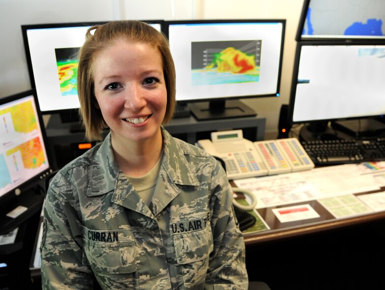 Staff Sgt. Nicole Curran, a mission services supervisor with the 71st Operations Support Squadron Weather Flight, is the Warrior of the Week at Vance Air Force Base, Okla. (U.S. Air Force photo/ Airman 1st Class Frank John Casciotta)