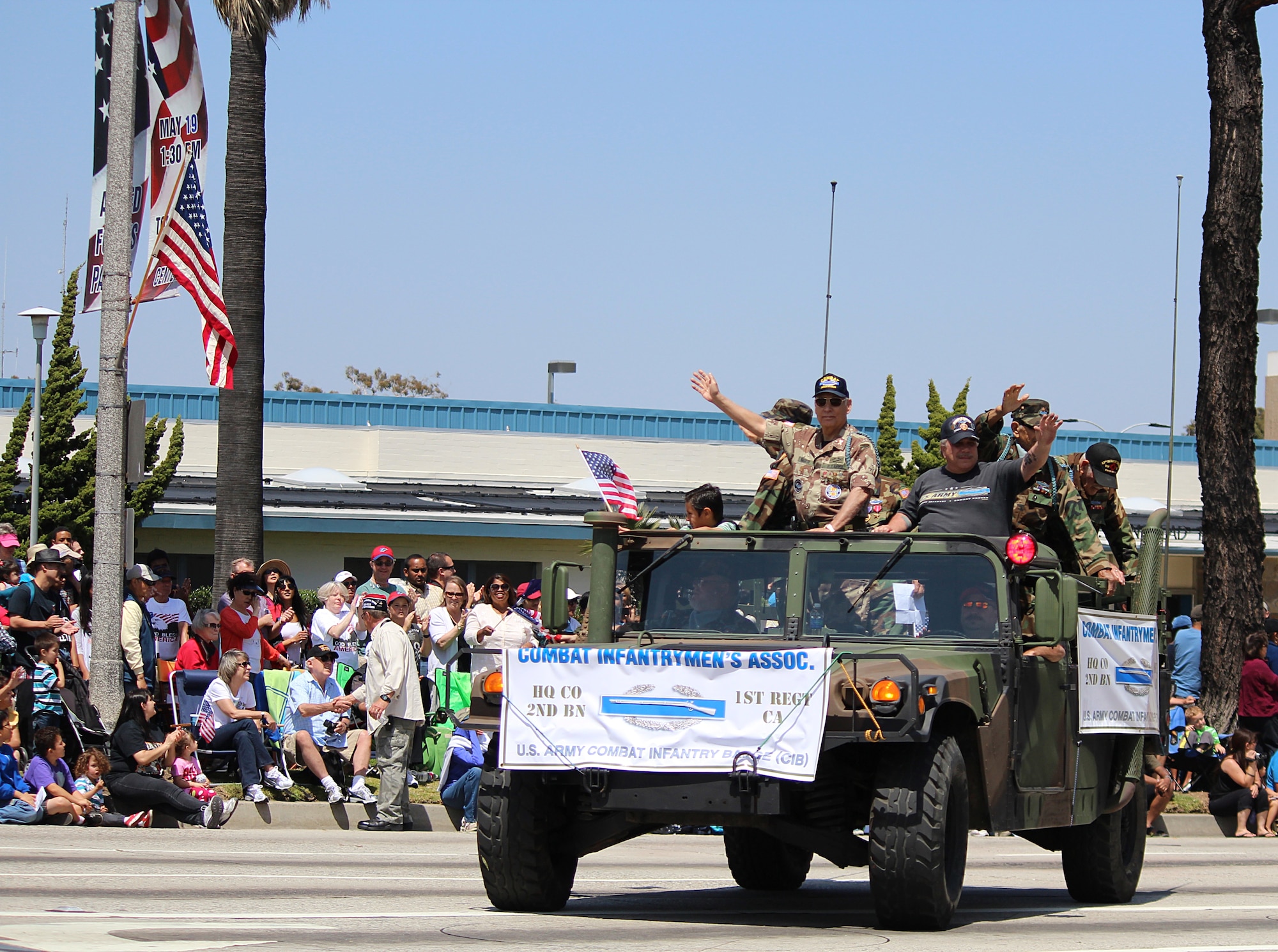 Several veteran's groups filled the streets of Torrance along with members and vehicles of all the services.  (U.S. Air Force photo by Melissa Buchanan)