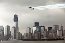 Marines and sailors aboard the USS Donald Cook enter the New York Harbor during the Parade of Ships on the first day of Fleet Week New York 2012, May 23. During the Parade of Ships, 23 Tall Ships and Warships made their way from The Statue of Liberty, past the World Trade Center site to Manhattan's West side. Marines and Coast Guardsmen will descend upon the city to celebrate the 25th Fleet Week New York, which takes place May 23 - 30. Fleet Week has been New York’s celebration of the sea services since 1984. It is an unparalleled opportunity for citizens of New York and the surrounding tri-state area to meet sailors, Marines and Coast Guardsmen, as well as see, firsthand, the latest capabilities of today’s maritime services.