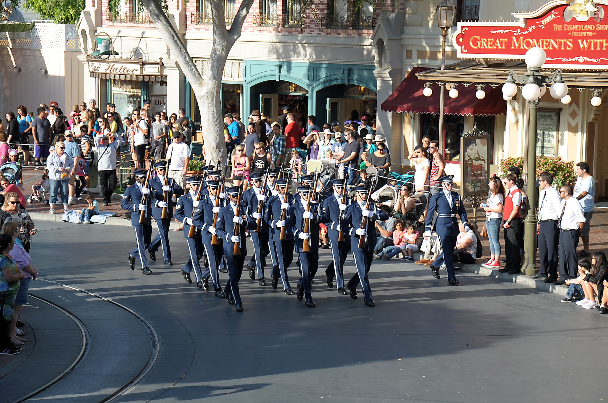 The U.S. Air Force Honor Guard Drill Team participated in the Torrance Armed Forces Day Celebration weekend May 18-20 and concluded their stay in Southern California by going to Disneyland.