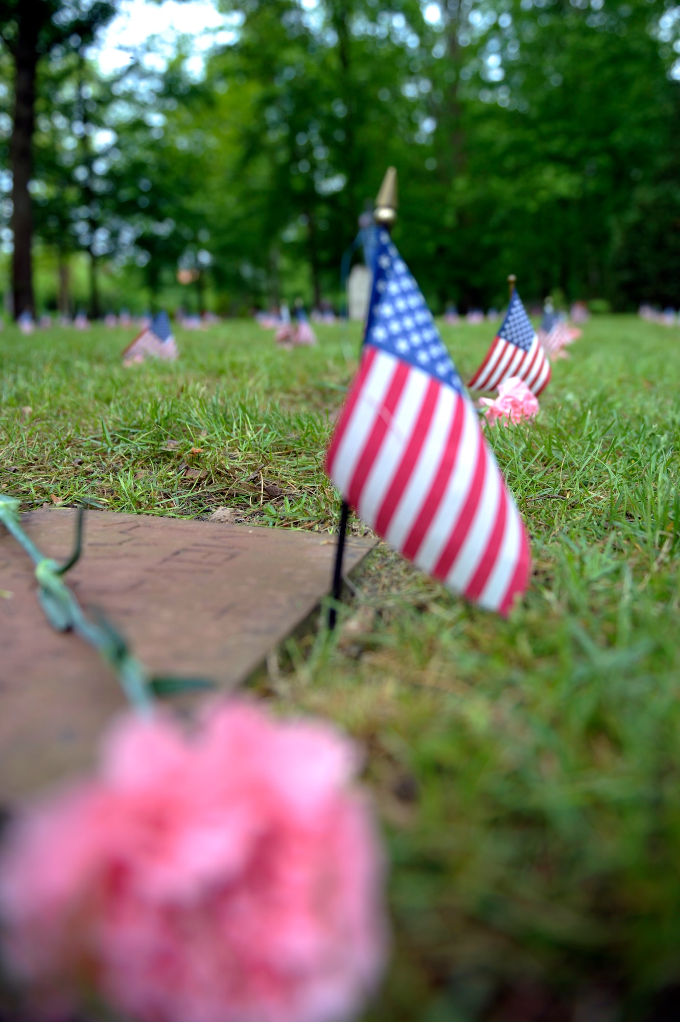 Airmen and their families attended the Kinder graves memorial service in
Kaiserslautern, Germany, May 19, 2012.The memorial service is held annually the week following Mother's Day to honor the children who weren't able to be buried in America. (U.S. Air Force photo/Senior Airman Aaron-Forrest Wainwright)
