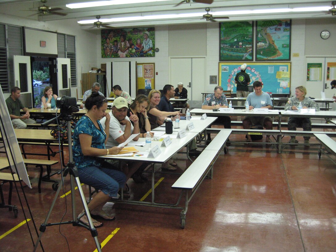 RAB members receive updates on the work being done in Waikane during a recent RAB meeting.