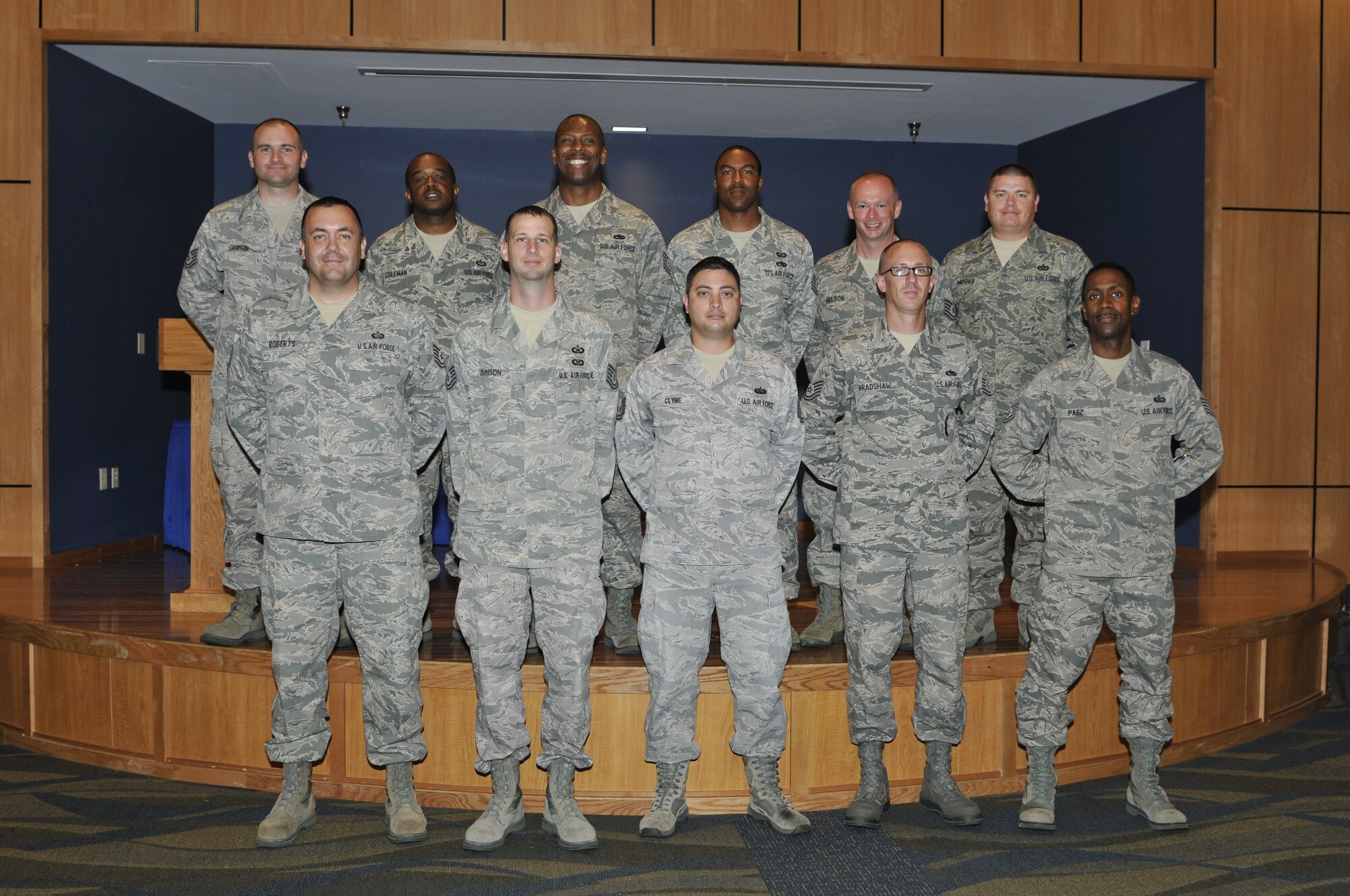 Eleven Team Tyndall technical sergeants graduated from the Airey Non-commissioned Officer Academy during a ceremony May 24.
