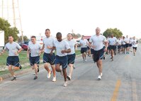 Security forces Airmen from Joint Base San Antonio installations participate in the JBSA Police Week Run, a security forces 5K event, May 18 at JBSA-Lackland. (U.S. Air Force photo/Robbin Cresswell)
