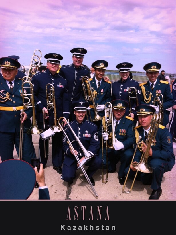 The trombone sections from the USAFE Band and a band from Kazakhstan.  