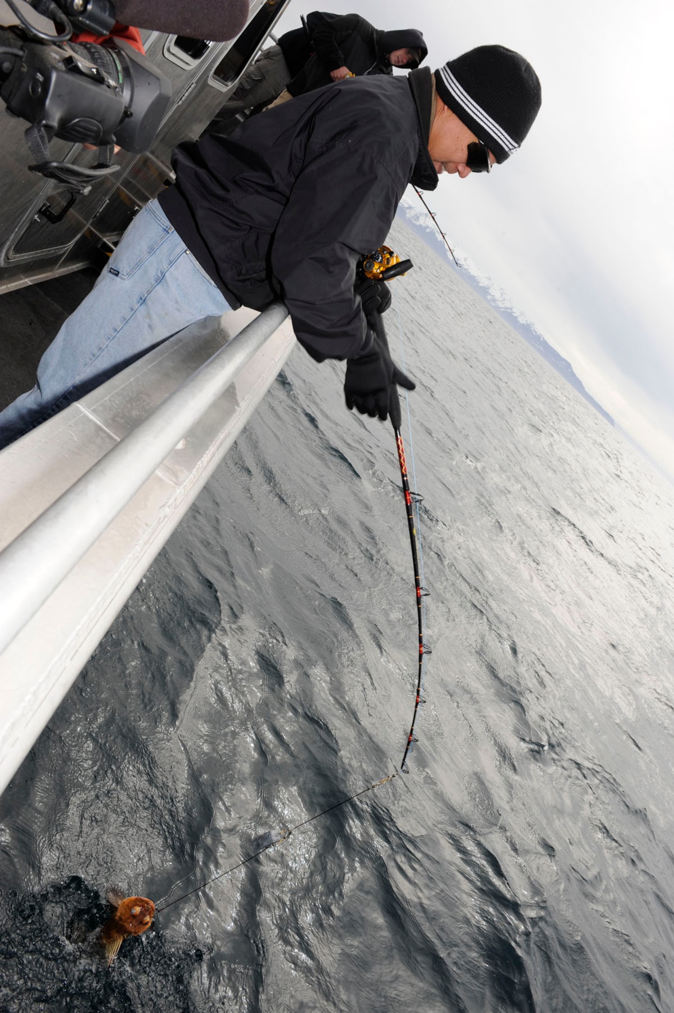 Air Force Staff Sgt. Casey Love catches a rock fish during the Annual Armed Services Combat Fishing Tournament held at Seward, Alaska. Largely organized by the Armed Services YMCA, several fishing charters donated their services for the event, and over $50,000 in cash and prizes were awarded to everyone that participated in fishing. Love is a member of the 773rd Civil Engineer Squadron and native of Yuba City, Calif. (U.S. Air Force photo/Staff Sgt. Robert Barnett)