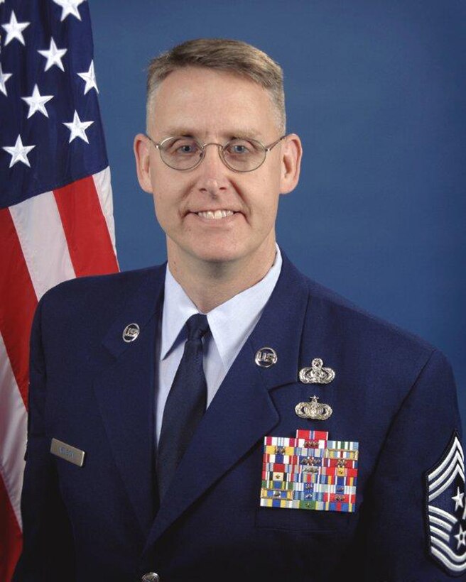 Official photo for Chief Master Sgt. David Nelson, 82nd Training Wing Command Chief Master Sergeant.  Nelson's retirement ceremony was held May 30 to recognize his 30 years of dedicated service. (U.S. Air Force photo)