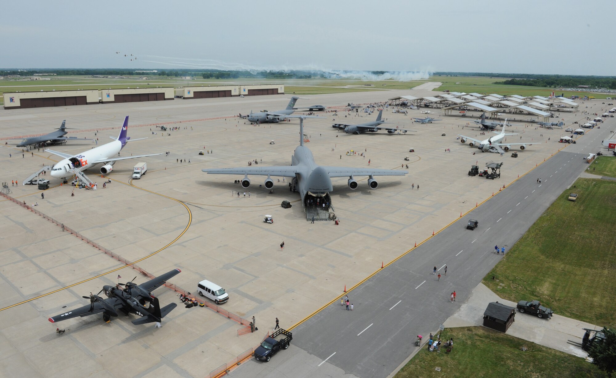 WHITEMAN AIR FORCE BASE, Mo. --  Whiteman AFB hosted a two-day open house and air show here May 19 and 20, 2012, which included demonstrations of military capabilities and static aircraft displays. More than 40,000 spectators from all over the region attended the free, family-oriented exhibition. (U.S. Air Force photo/Airman 1st Class Bryan Crane)(Released)