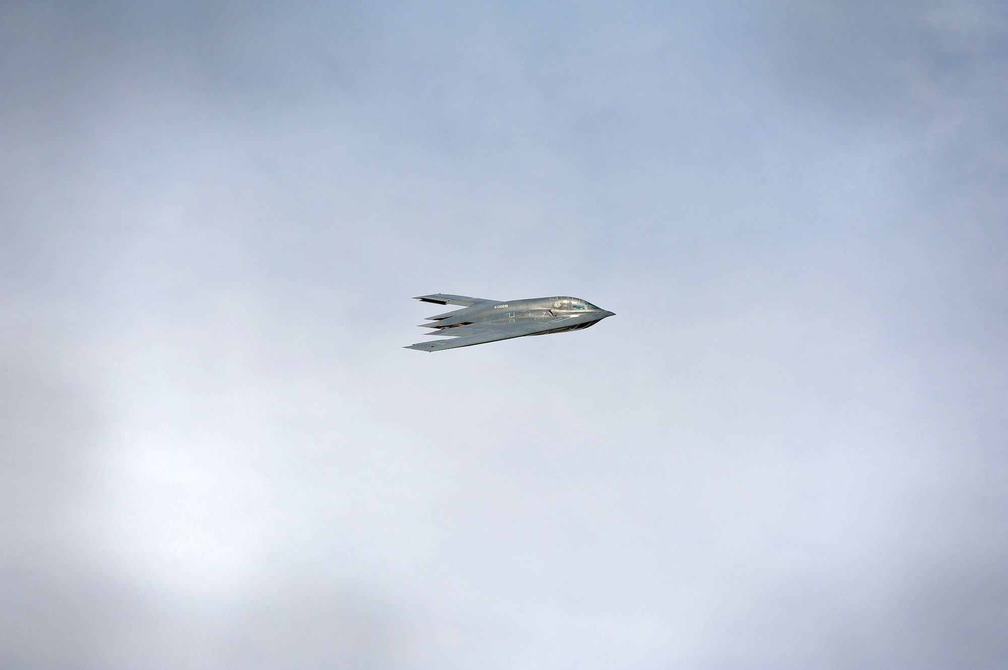 WHITEMAN AIR FORCE BASE, Mo. -- A B-2 Spirit from the 393rd Bomber Squadron performs an aerial demonstration during the 2012 Wings Over Whiteman Open House and Air Show May 19, 2012. The B-2 Spirit is a multi-role bomber capable of delivering both conventional and nuclear munitions. (U.S. Air Force photo/Senior Airman Nick Wilson) (Released)