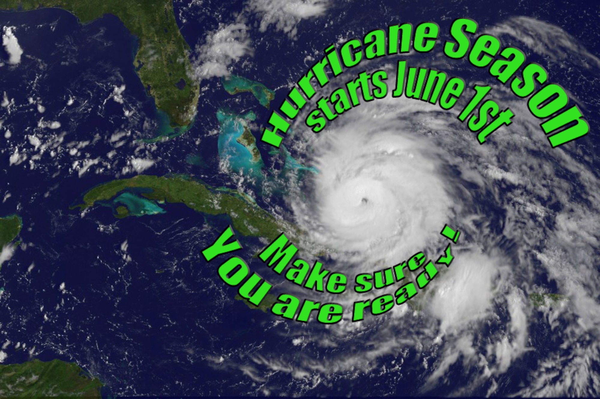 Meteorologists from the National Oceanic and Atmospheric Administration predict a near-normal 2012 Atlantic hurricane season, anticipating a 70 percent chance of nine to 15 named storms.Throughout this year's hurricane season, it is imperative for members of the Joint Base Langley-Eustis, Va., community to be prepared in case of severe weather. (U.S. Air Force graphic by Tech. Sgt. Randy Redman/ Released)