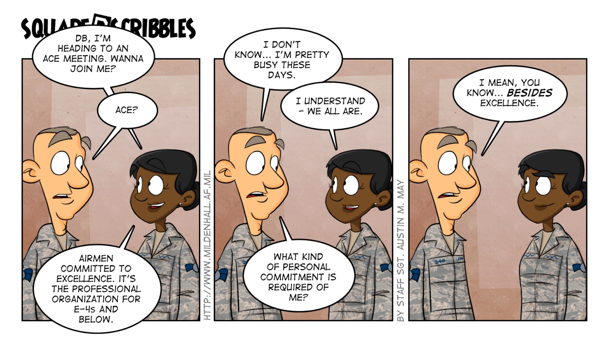 U.S. Air Force comic/Staff Sgt. Austin M. May