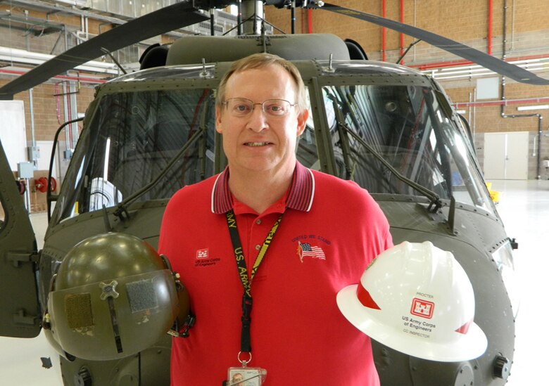 As one of the District’s construction control inspectors, Eric Procter spends his time reviewing reports, checking submittals, observing contractor activities, monitoring safety compliance, researching codes and consulting with the project engineer.  He has been working on a new Army Aviation Support Facility for the New Mexico National Guard.     