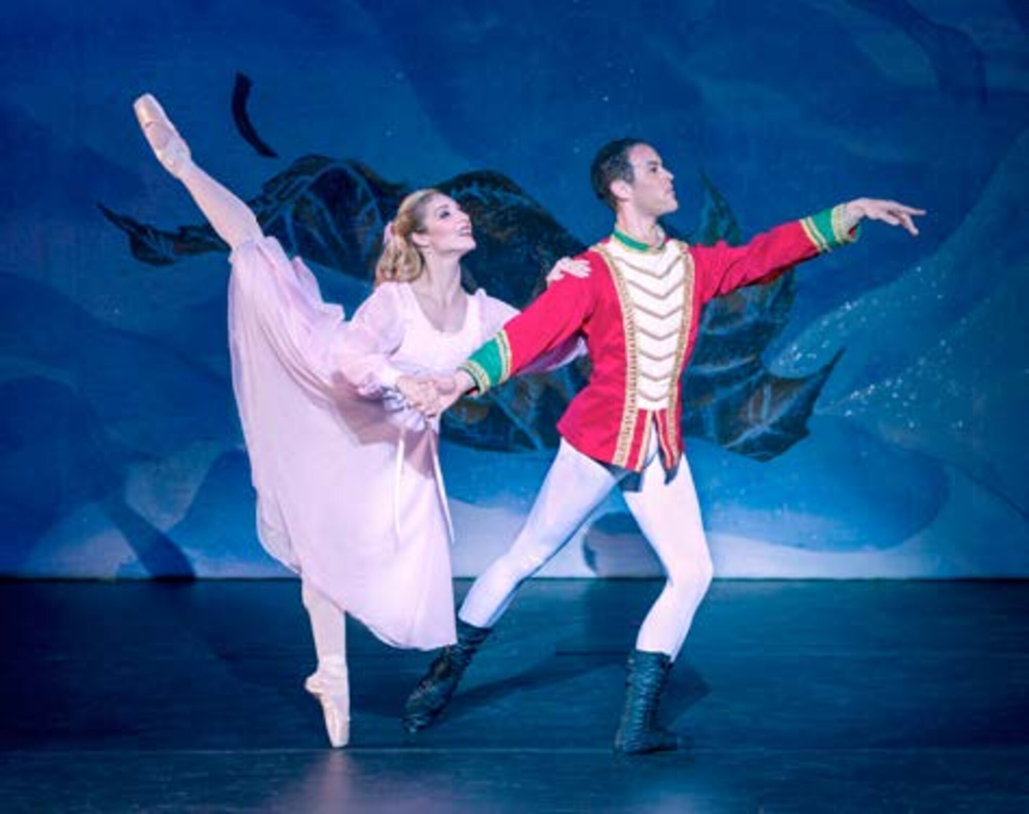 Marina Fabila as Clara with Reece Taylor as the Cavalier in "The Nutcracker." (Photo from Inland Pacific Ballet)