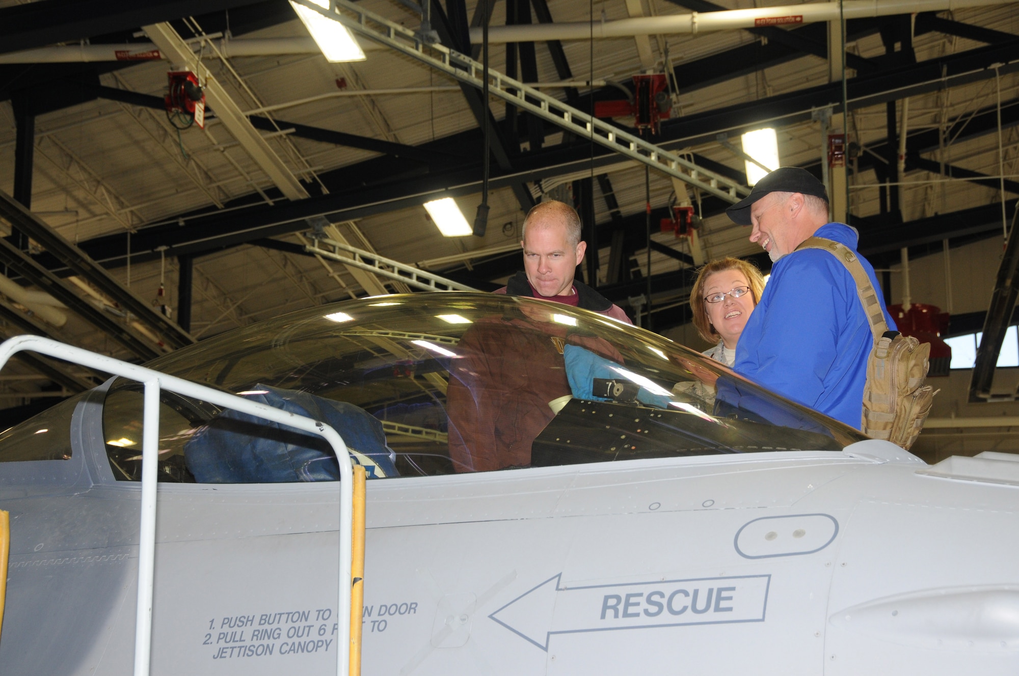 Employers and educators from central and northern Minnesota were able to learn more about the 148th Fighter Wing's Block 50 F-16's while participating in an Employer Support for the Guard and Reserve (ESGR) event at the 148 Fighter Wing, Duluth, Minn.  The goal of this ESGR event was to provide employers and educators perspective on the Minnesota National Guard's mission.  (National Guard photo by Master Sgt. Ralph J. Kapustka / Released)