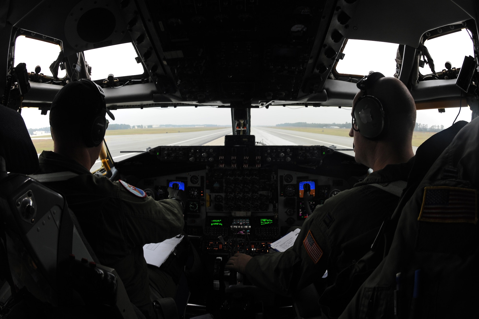 Pilots operating a KC-135R Stratotanker accelerate for takeoff during Exercise Razor Talon on Seymour Johnson Air Force Base, N.C., Oct. 26, 2012. The joint-exercise tested the airpower capabilities of 32 different aircraft including F-15s, F-16s and KC-135s. (U.S. Air Force photo/Airman 1st Class John Nieves Camacho/Released)