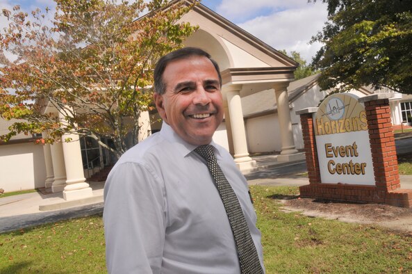 Alexander Kovras, 78th Force Support Squadron director, says the Horizons Event Center will allow the base to have more conference space and also serve as a community spot for a variety of functions.. (U. S. Air Force photo/Sue Sapp)
