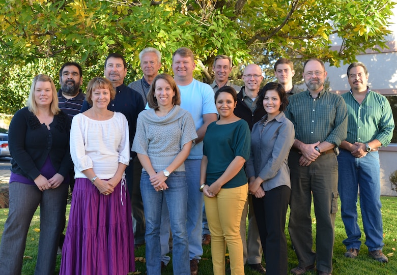 Albuquerque District’s reach back team consists of: (back row) Paul Rebarchik, Lance Faerber, James Vigil (middle row) Ben Alanis, Art Maestas, Bruce Jordan, Bill Loveland, Jim Marshall, Chris Velasquez (front row) Regina Schowalter, Kathy Mayer, Karen Irving, Francesca Thomas, and Diana Keeran. Not pictured: Charles Agee, Richard Banker, Steve Buckel, Tom Bueno, Corina Chavez, Bryan Estvanko, Paul Gendron, Tim Kreitinger, Matthias Mayerhofer, Sonia Murdock, Stephanie Padilla, Brian Sanchez, and Erica Talley. 

