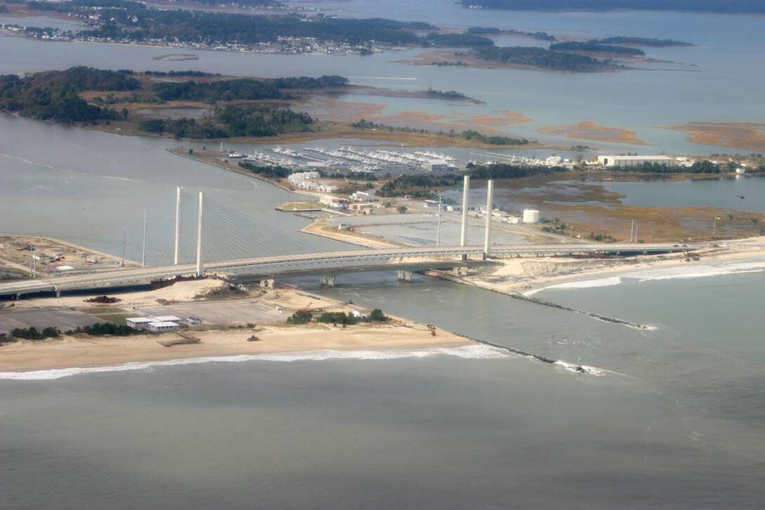 U.S. Army Corps of Engineers Philadelphia District Commander Lt. Col. Chris Becking and three coastal engineers conducted a flyover Oct. 31 to asses damages along the New Jersey coast.