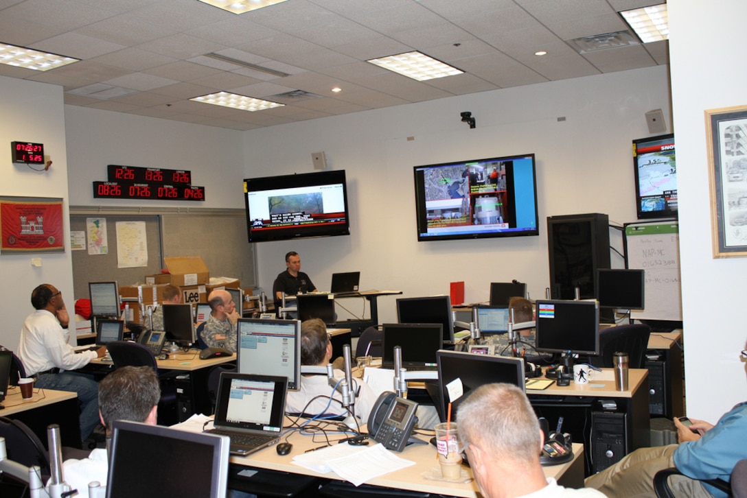 U.S. Army Corps of Engineers Philadelphia District activated its Emergency Operations Center Friday in preparation for Hurricane Sandy. The EOC has been staffed 24 hours and remains activated.
