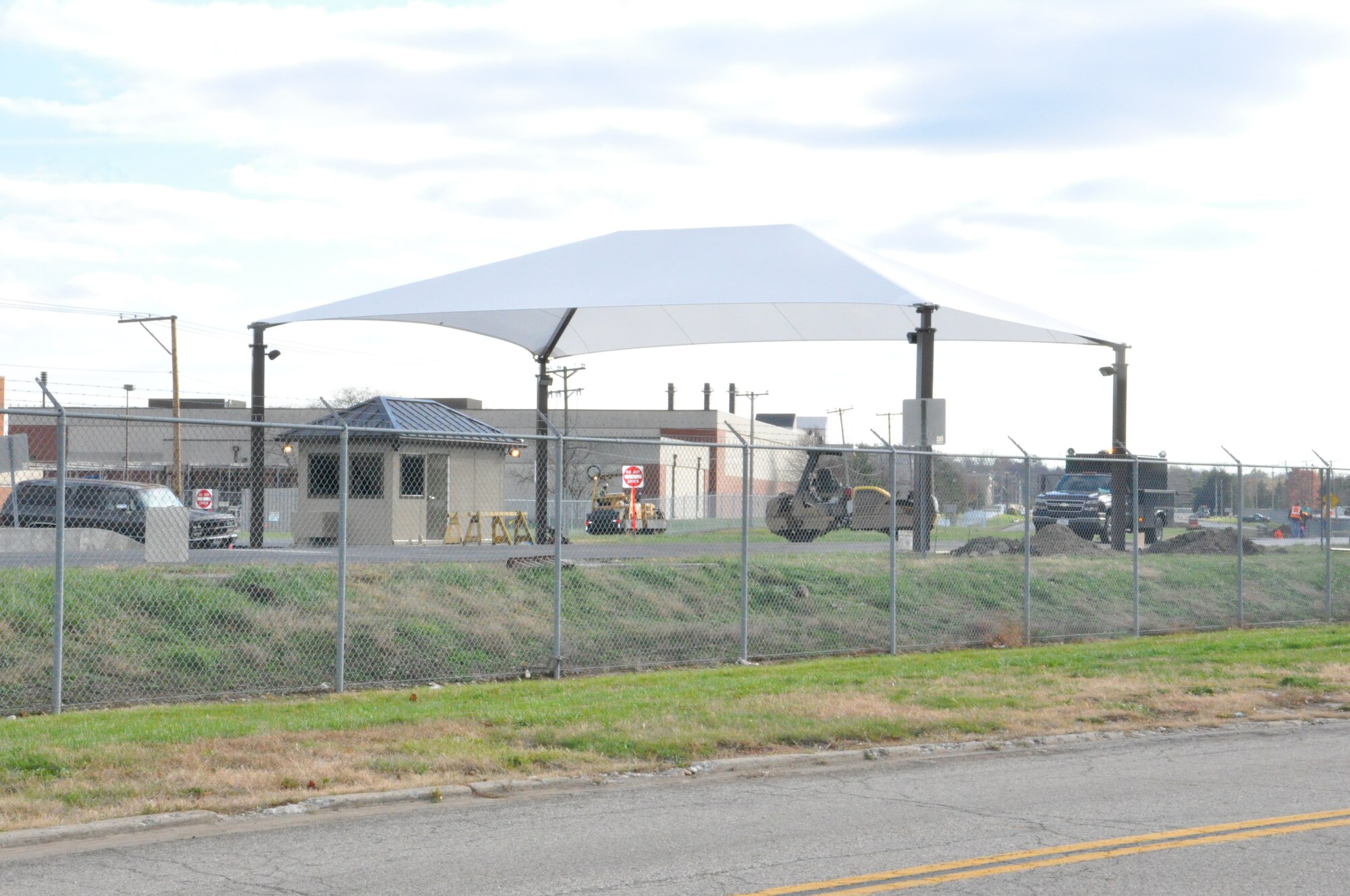 The canopy is installed on the new Gate 1A.  The gate is scheduled to open Nov. 19.    