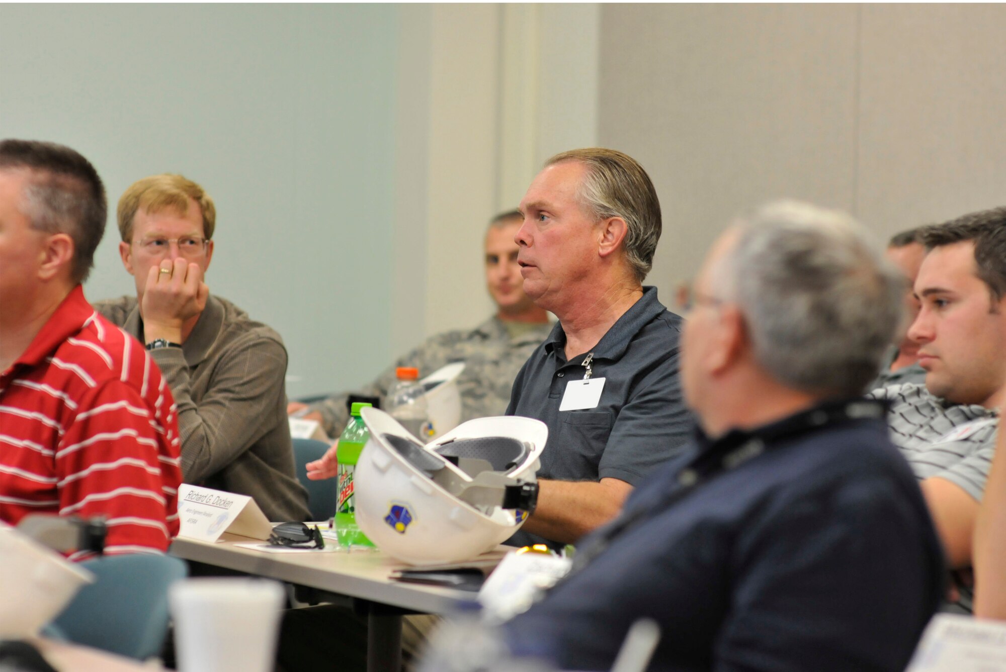 Participants from Wright-Patterson Air Force Base, Edwards Air Force Base and Pax River Naval Air Station listen to a lecture during a recent Aeropropulsion Test and Evaluation Short Course at Arnold Engineering Development Complex. (Photo by Rick Goodfriend)