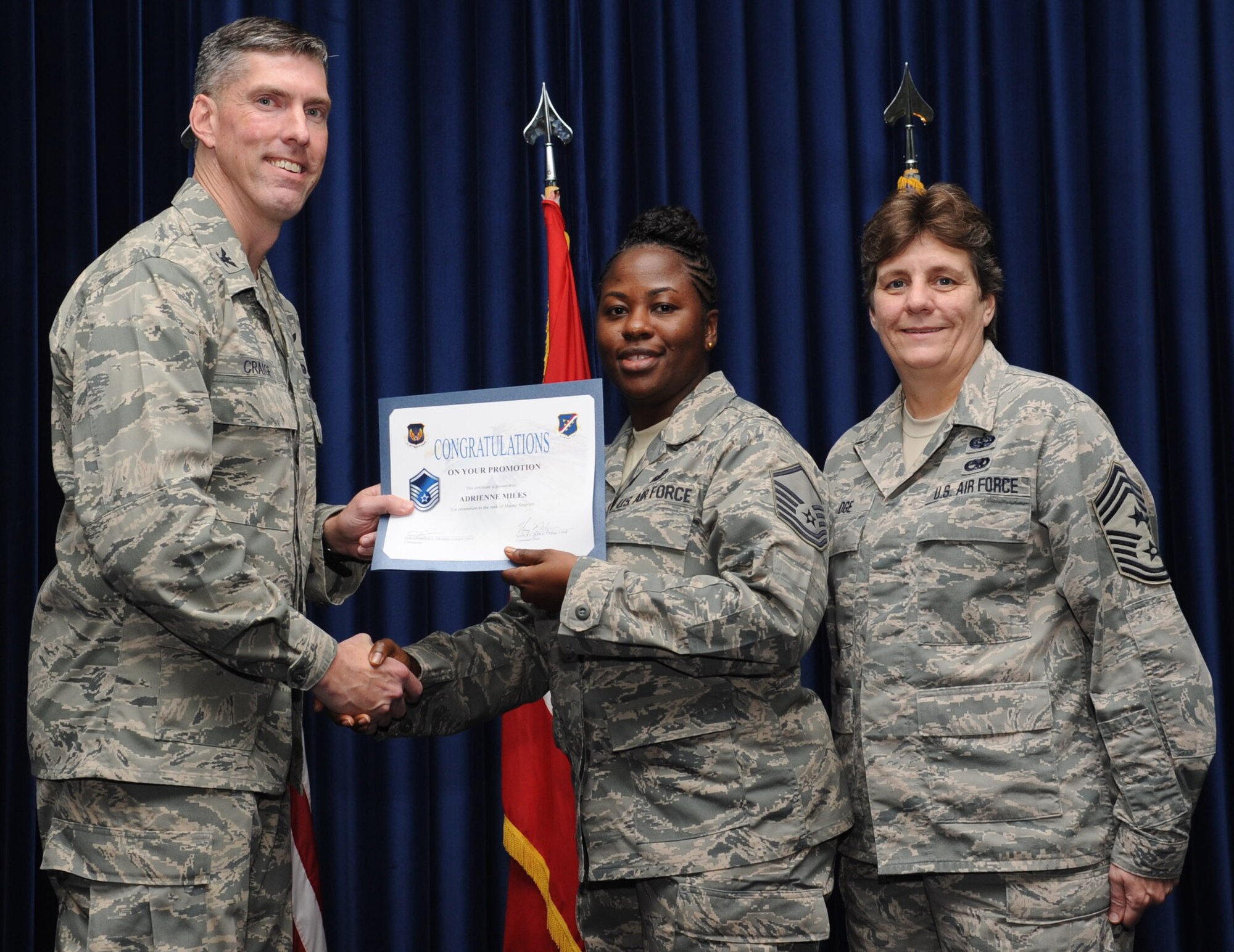 The 39th Air Base Wing held a promotion ceremony and congratulated quarterly award winners at the club complex ballroom Oct. 31, 2012 at Incirlik Air Base, Turkey. Promotion ceremonies are a time-honored tradition across all branches of the armed forces. (U.S. Air Force photo by Senior Airman Daniel Phelps/ Released)