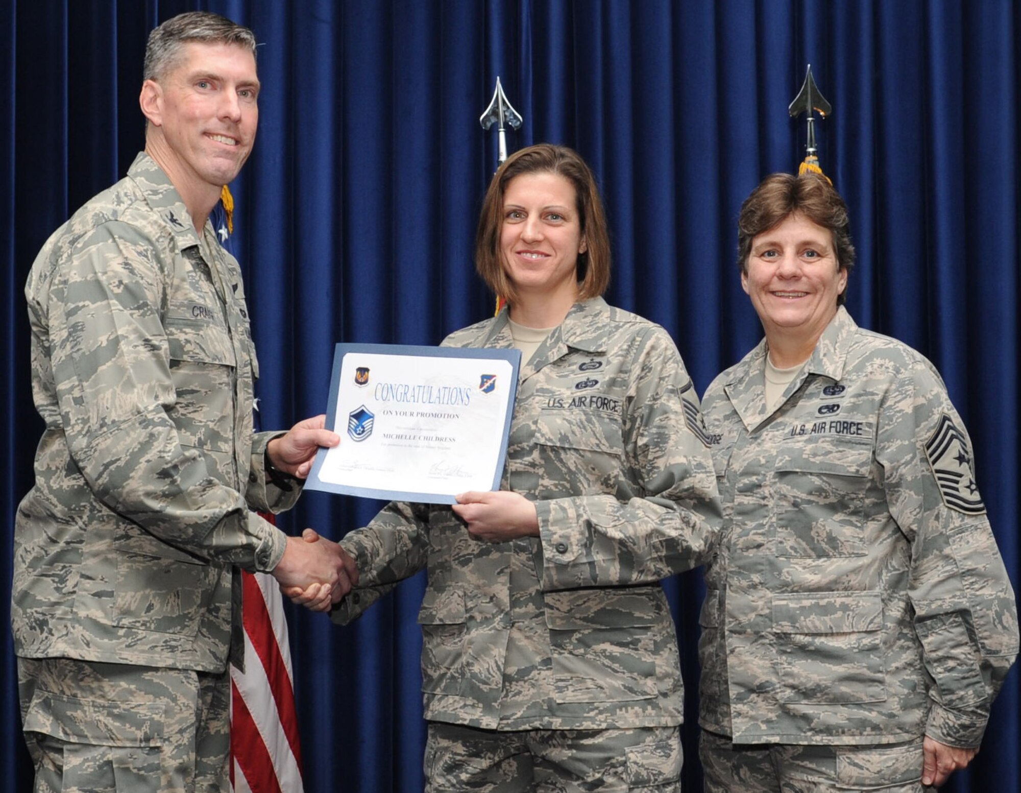 The 39th Air Base Wing held a promotion ceremony and congratulated quarterly award winners at the club complex ballroom Oct. 31, 2012 at Incirlik Air Base, Turkey. Promotion ceremonies are a time-honored tradition across all branches of the armed forces. (U.S. Air Force photo by Senior Airman Daniel Phelps/ Released)