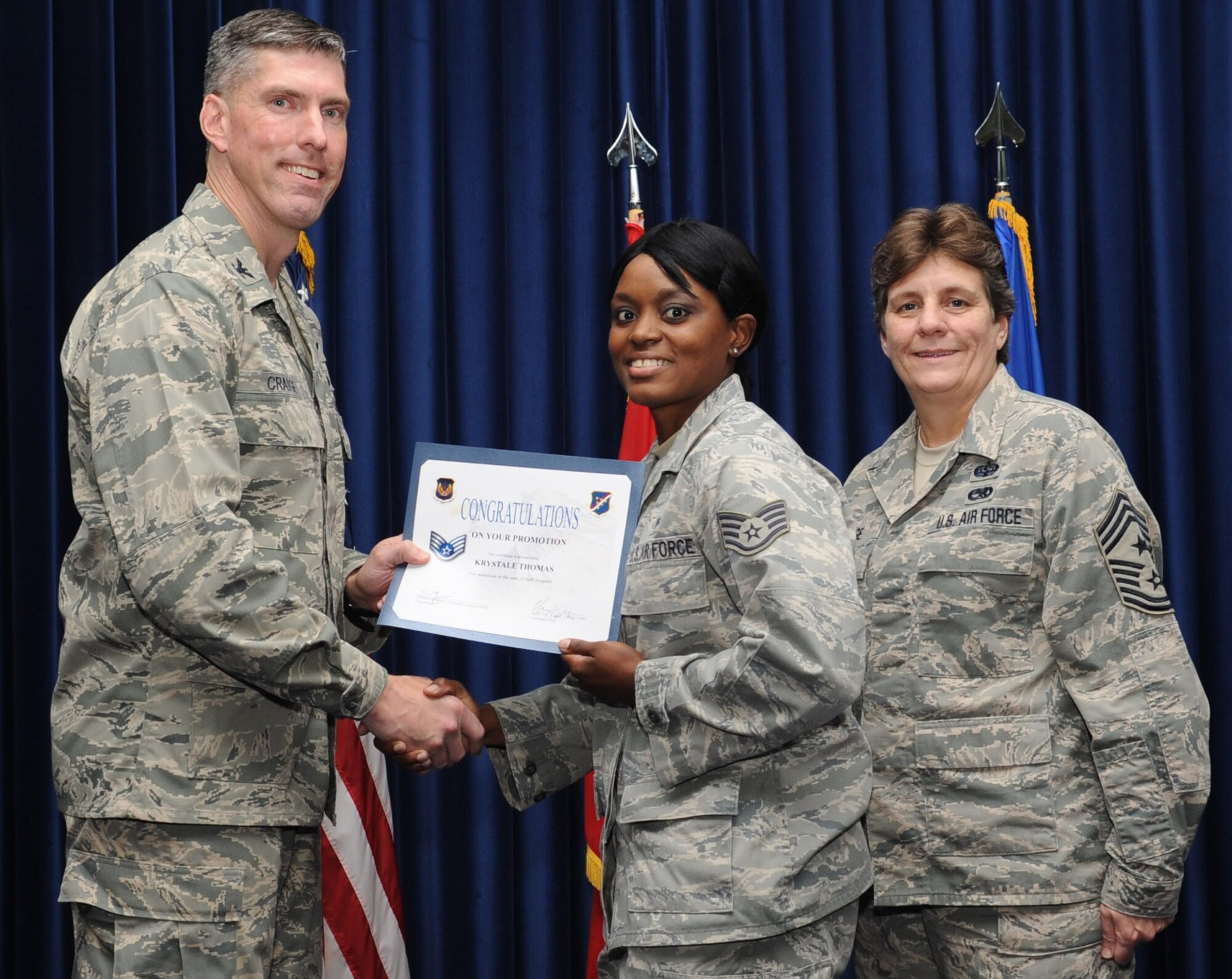 The 39th Air Base Wing held a promotion ceremony and congratulated quarterly award winners at the club complex ballroom Oct. 31, 2012 at Incirlik Air Base, Turkey. Promotion ceremonies are a time-honored tradition across all branches of the armed forces. (U.S. Air Force photo by Senior Airman Daniel Phelps/ Released)