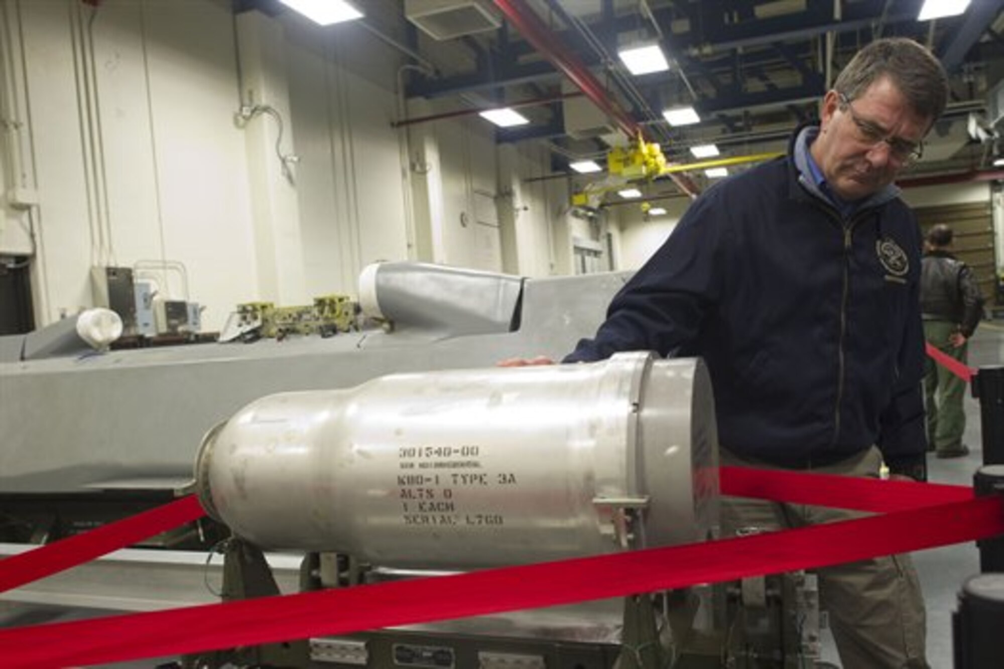 Deputy Defense Secretary Ashton B. Carter tours a missile maintenance facility at Minot Air Force Base, N.D., Nov. 2, 2012. (DOD photo by Erin A. Kirk-Cuomo)