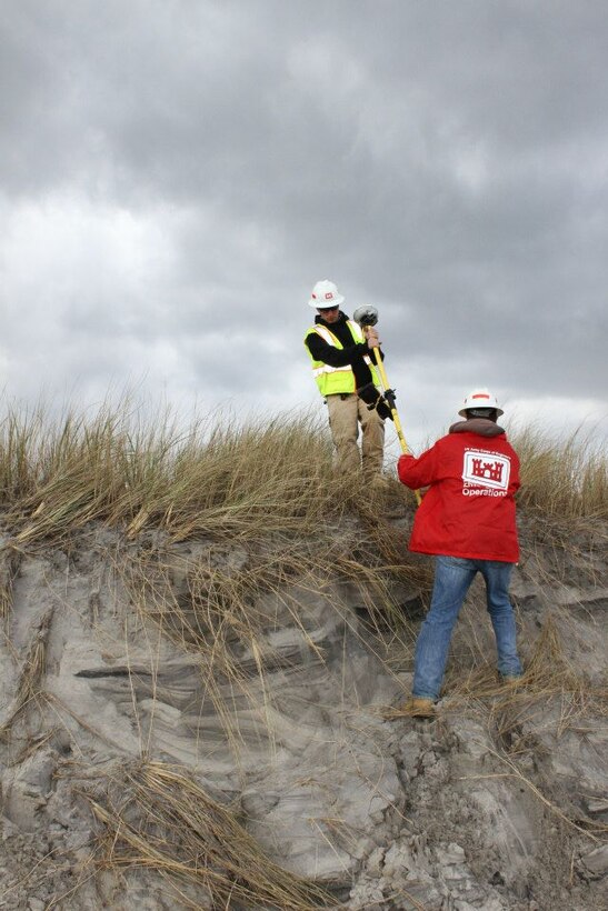 The U.S. Army Corps of Engineers Philadelphia District has sent teams to inspect the coast lines of New Jersey and Delaware following historic Hurricane Sandy.