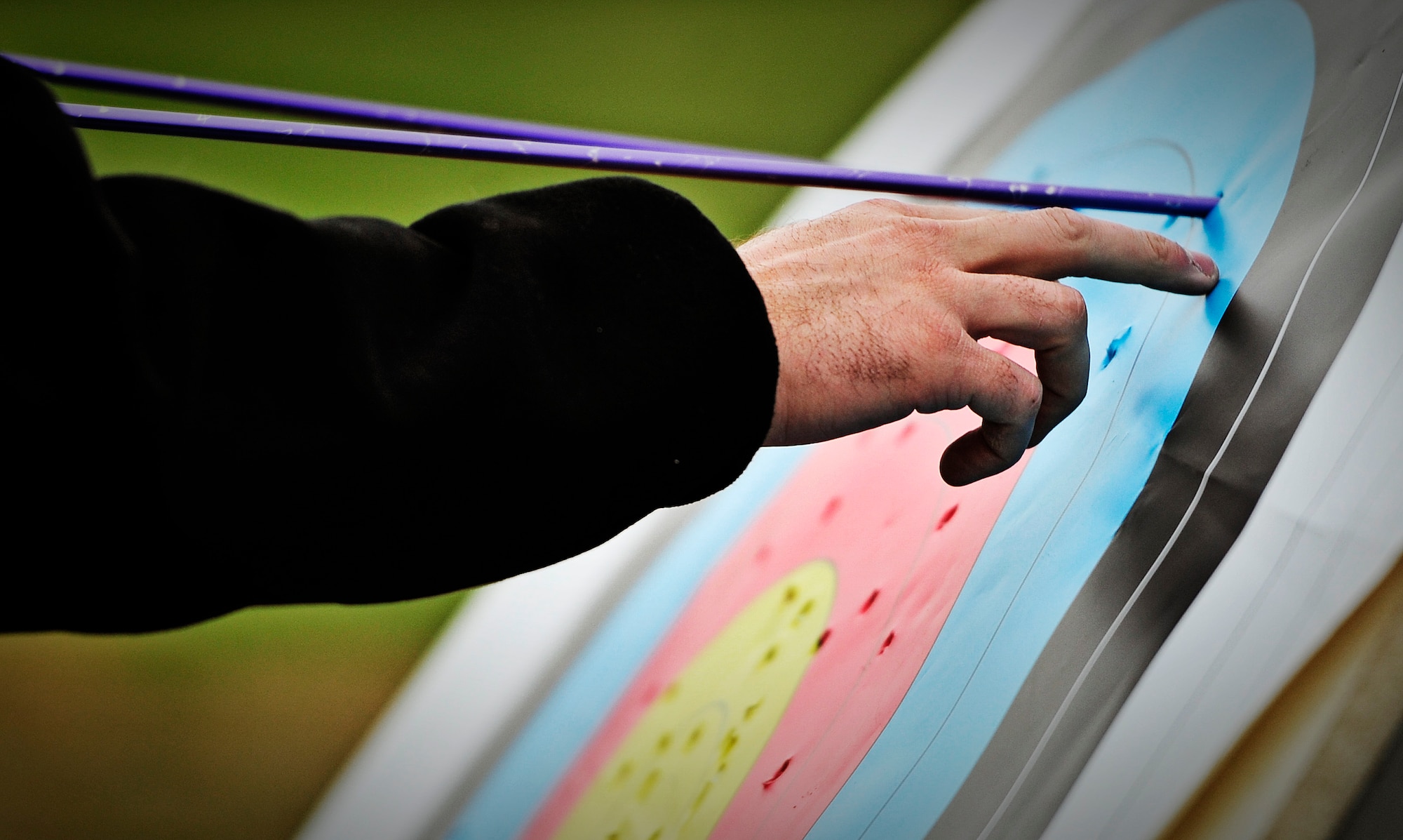 Judges score the first round of an archery tournament at Scott Air Force base Nov. 5. The Scott Outdoor Recreation hosted the event which was opened to all ages and skill levels. The top finisher was Jared Lyles, 13. (U.S. Air Force photo/ Staff Sgt. Ryan Crane)