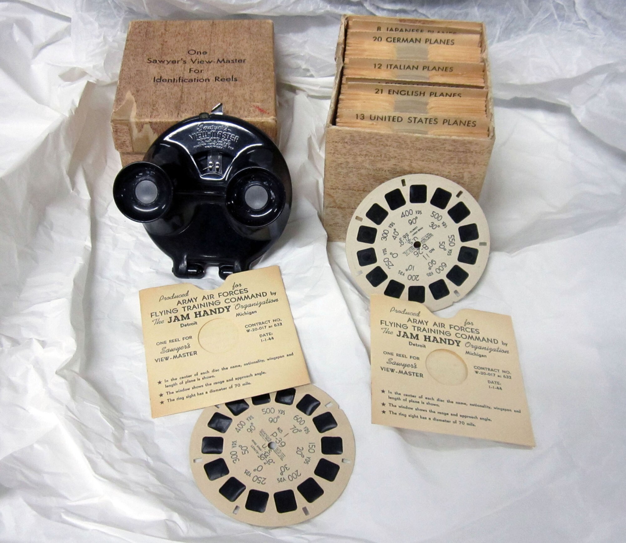 This Viewmaster belonged to Dale Malone Heverling Sr., the donor’s father-in-law. It features 78 reels of slides to teach the identification of U.S., English, Russian, Italian, German and Japanese aircraft during World War II. (U.S. Air Force photo)