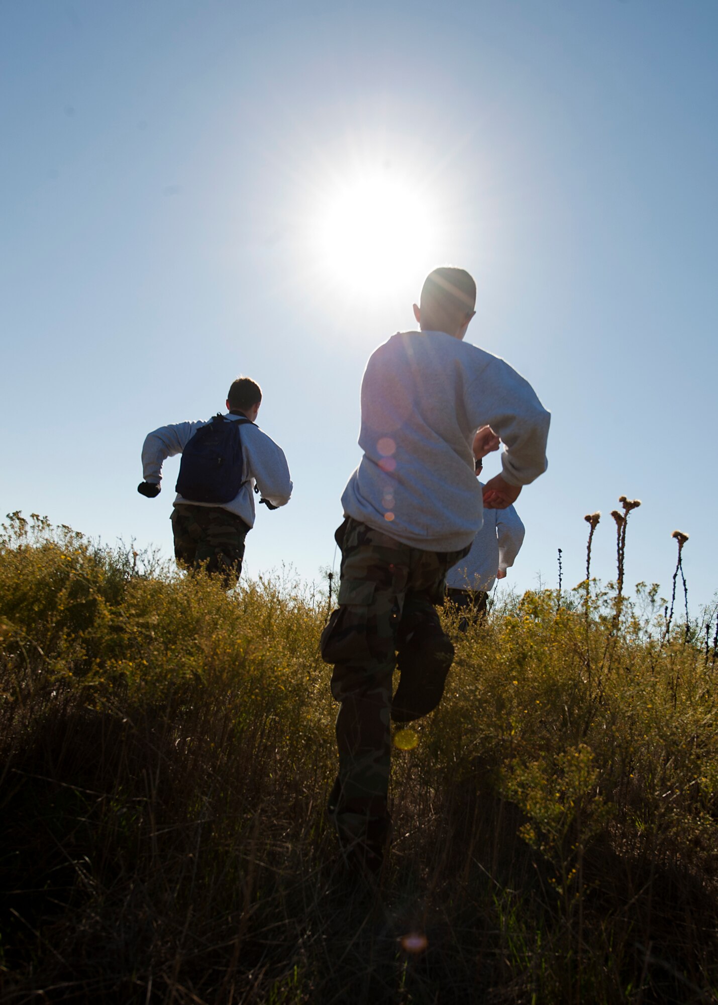Members from Abilene High School’s Junior ROTC program participate in land navigation training Nov. 2, 2012, at Dyess Air Force Base, Texas. The cadets participated in several activities to include land navigation and weapons training. JROTC is a federal program sponsored by the U.S. Armed Forces in high schools across the country. (U.S. Air Force photo by Airman 1st Class Damon Kasberg/ Released) 
