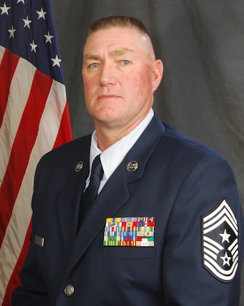 Chief  Master Sergeant Douglas C. Parry poses for his official photo. Parry is the Wing Command Chief for the 151st Air Refueling Wing Salt Lake City  Utah Air National Guard. He represents the highest level of enlisted leadership for the Wing. (U.S. Air Force photo courtesy of Tech Sgt. Jeremy Giacoletto-Stegall)(RELEASED)
