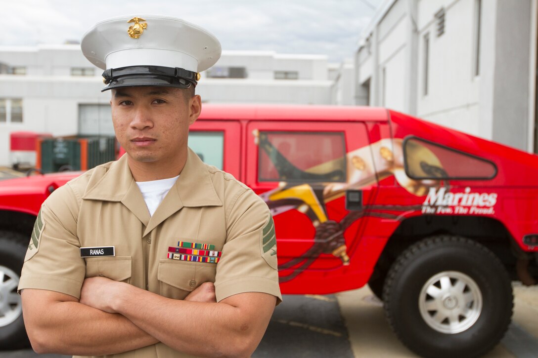 Sgt. Julian Ranas, 1st Marine Corps District’s enhanced marketing vehicle driver, has offered his time, home and truck to his fellow Marines following the devastation Hurricane Sandy left on Oct. 29.  “It’s just natural for Marines to help Marines,” the Saipan native said. Ranas is a 25-year-old Marine who spent the first six years of his military career stationed on Marine Corps Base Hawaii, Kaneohe Bay, prior to his reassignment to recruiting duty with 1MCD in Garden City N.Y. When asked why he joined the Marine Corps, the seven-year veteran said, “I wanted to challenge myself and do something better that what was waiting for me back at home.”