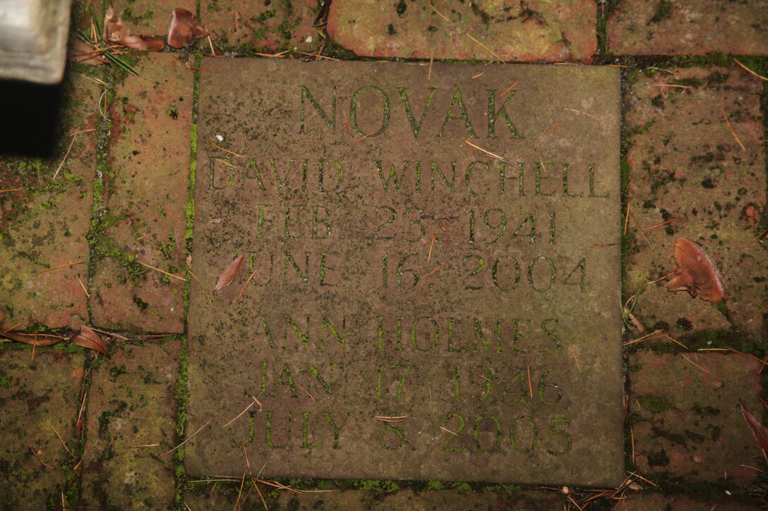 A brick inside the outdoor chapel of the Christ Church Graveyard in historic New Bern, N.C., is in fact a headstone for a couple who passed. The chapel is built on a land riddled with graves of those who passed during the times of the yellow fever outbreaks in New Bern.