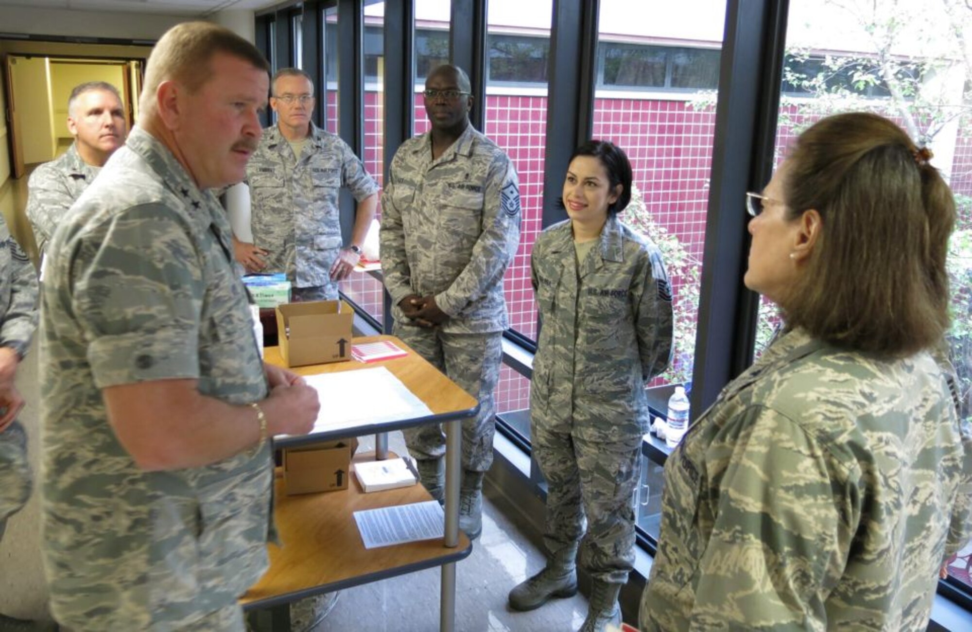 TRAVIS AIR FORCE BASE, Calif. -- Maj. Gen. Mark A. Kyle, 4th Air Force commander, U.S. Air Force Reserve, visited Team Travis Nov. 2-4, 2012 and met with Reserve and active-duty Airmen from all three mobility wings. (U.S. Air Force photo / Lt Col Robert Couse-Baker) 