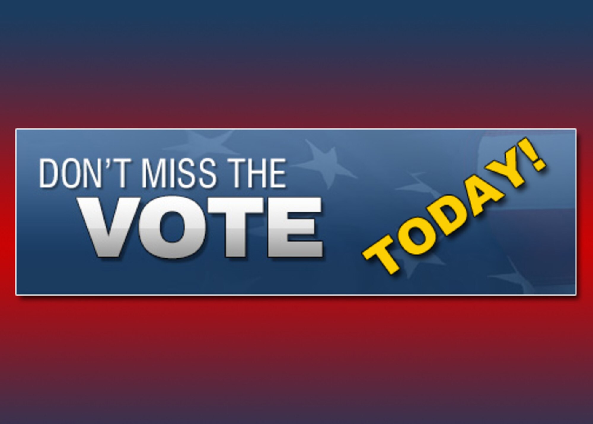 Be sure to get out today, Tuesday, Nov. 6, 2012!