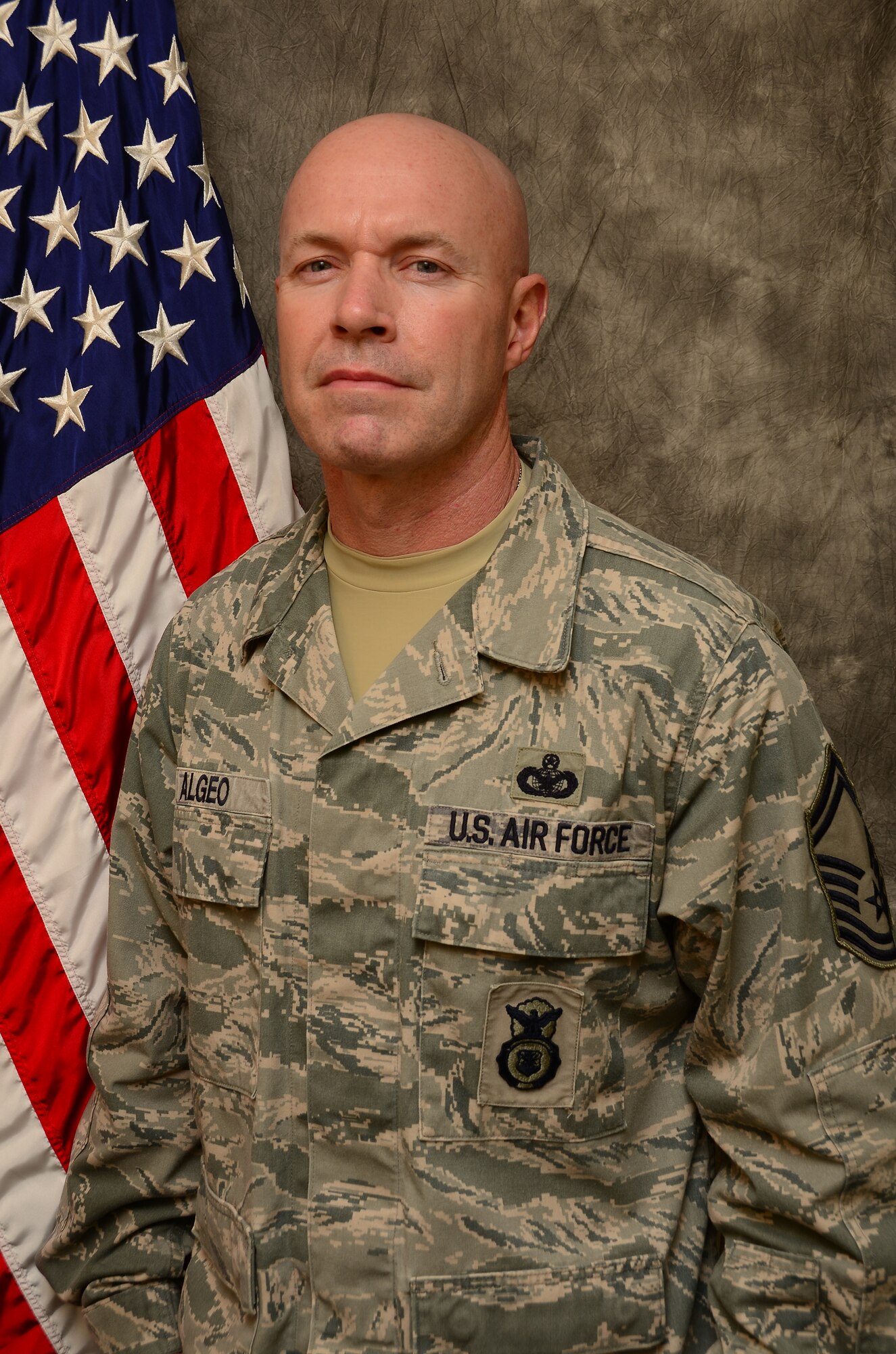 Master Sgt. Brian Algeo, 445th Security Forces Squadron training superintendent, was recently selected for PEP to senior master sergeant. (U.S. Air Force Photo)