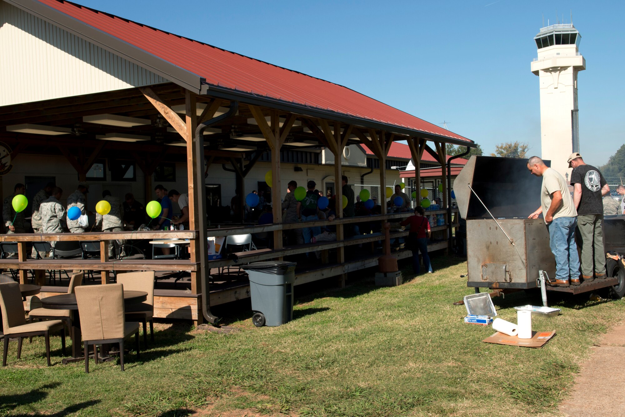 Maintenance personnel assigned to the 307th Aircraft Maintenance Squadron are the Guests of Honor during a steak cookout at the 93rd Bomb Squadron headquarters building, Nov. 2, 2012, Barksdale Air Force Base, La. The squadron, which flies the B-52H Stratofortress, thanked the maintainers for their dedicated work on the flight line in keeping an average Mission Capable Rate of 93 percent on the 50 year old airframe. (U.S. Air Force photo by Master Sgt. Greg Steele/Released)