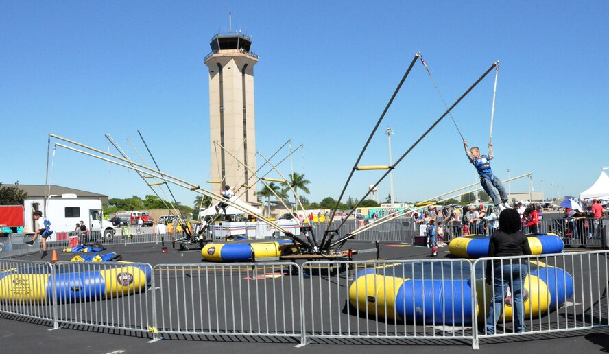 Children play in the Kidz Zone during the Wings Over Homestead air show at Homestead Air Reserve Base, Fla., Nov. 3. (U.S. Air Force photo/Ross Tweten)