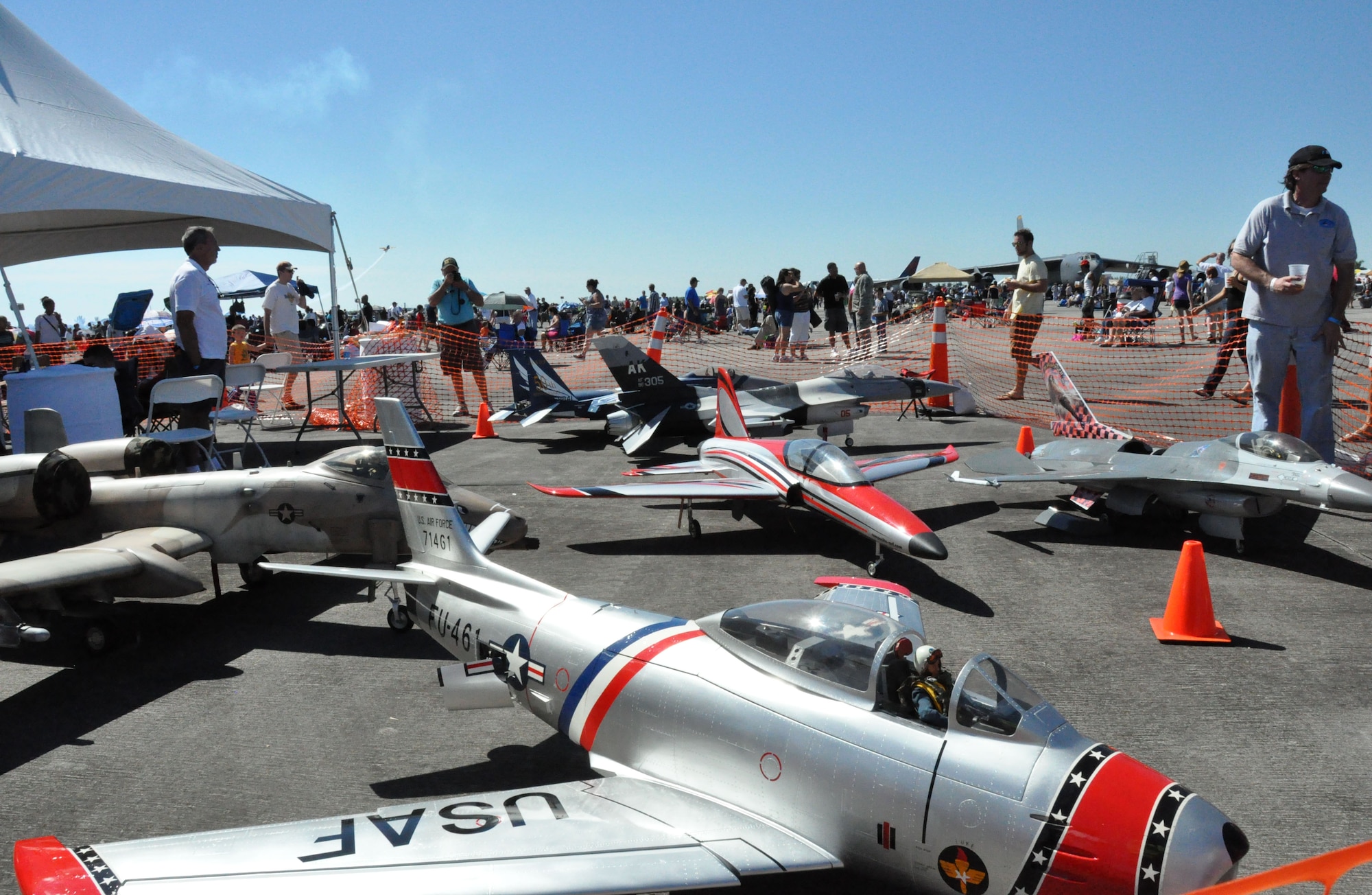 Remote control jet aircraft on display during the Wings Over Homestead air show at Homestead Air Reserve Base, Fla., Nov. 3. (U.S. Air Force photo/Ross Tweten)