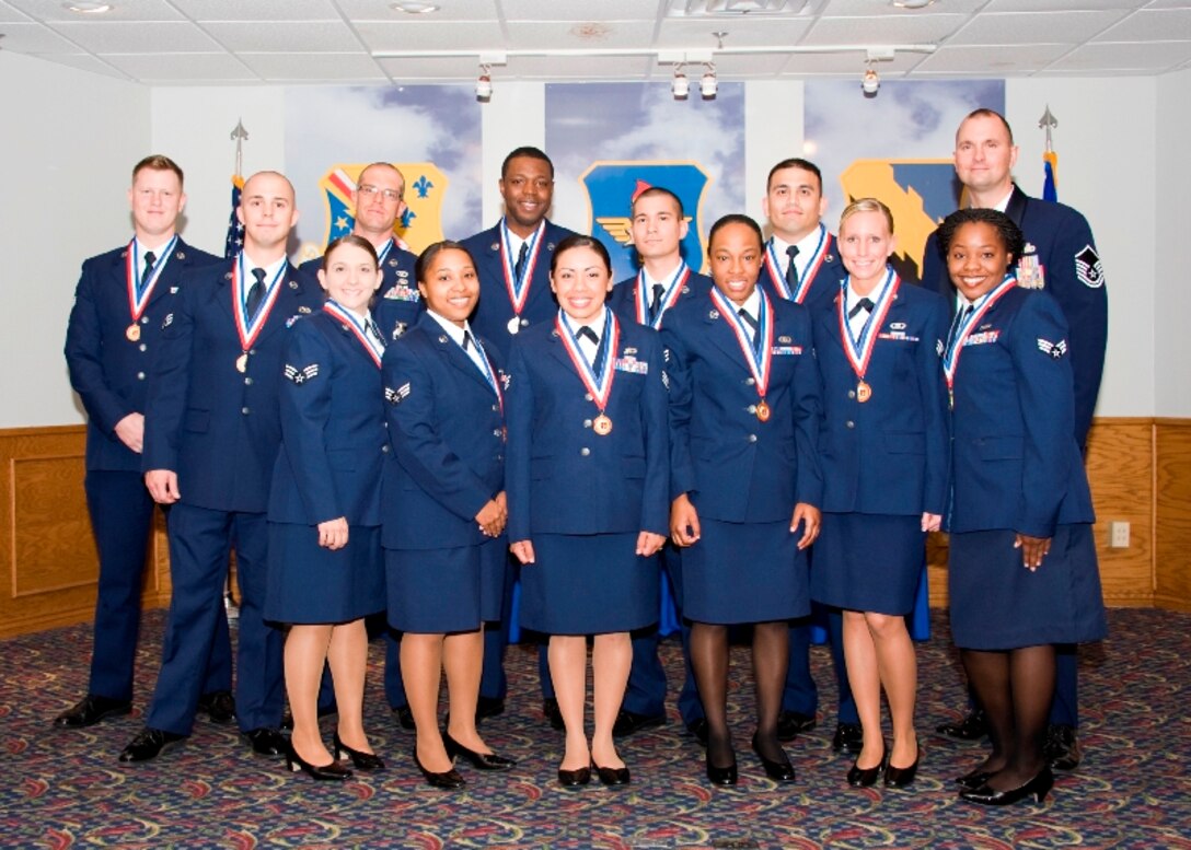 Airman Leadership School (ALS) class 13-A after graduation at Sheppard Air Force Base, Texas, Nov. 6, 2012.  The class graduated 12 Airmen. (U.S. Air Force photo/Danny Webb)