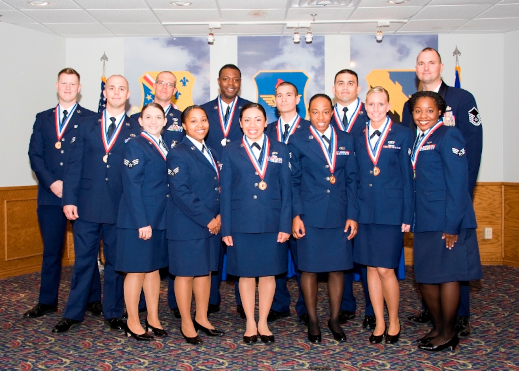 Airman Leadership School (ALS) class 13-A after graduation at Sheppard Air Force Base, Texas, Nov. 6, 2012.  The class graduated 12 Airmen. (U.S. Air Force photo/Danny Webb)