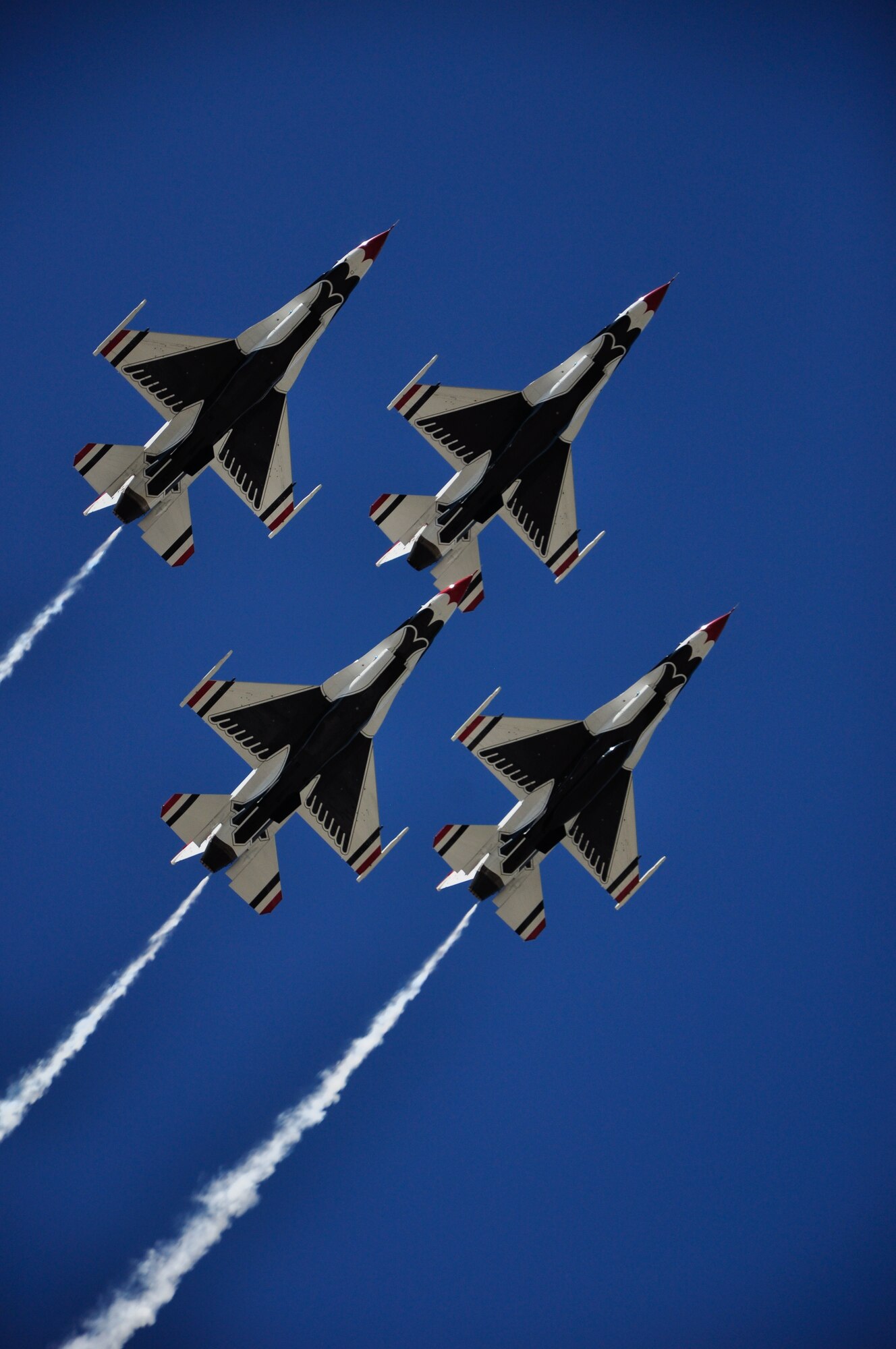 The U.S. Air Force Thunderbirds scream over the heads of spectators during the Wings Over Homestead air show at Homestead Air Reserve Base, Fla., Nov. 3. (U.S. Air Force photo/Staff Sgt. Lou Burton)