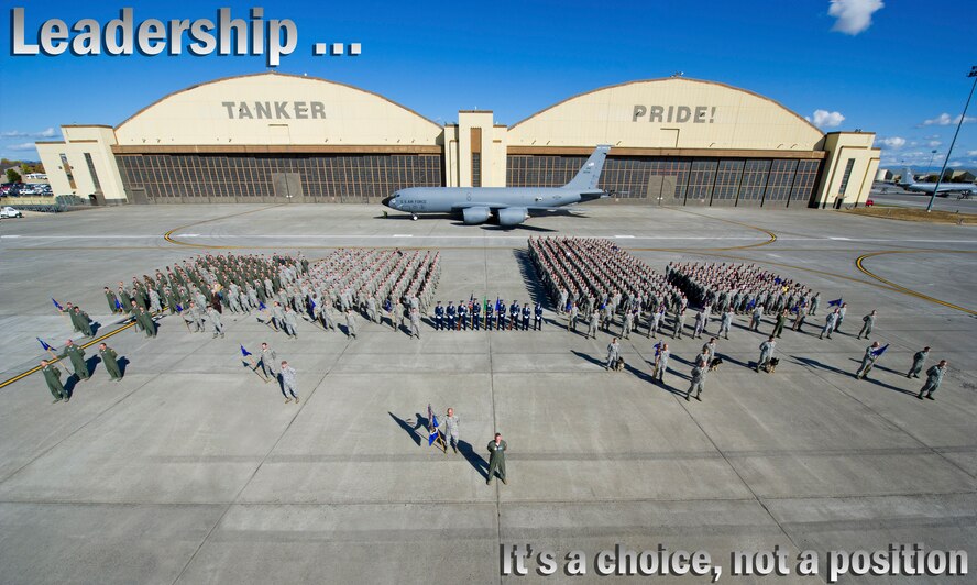 "Leadership is a choice … not a position." (U.S. Air Force photo illistration by Airman 1st Class Taylor Curry/photo by Airman 1st Class Ryan Zeski)