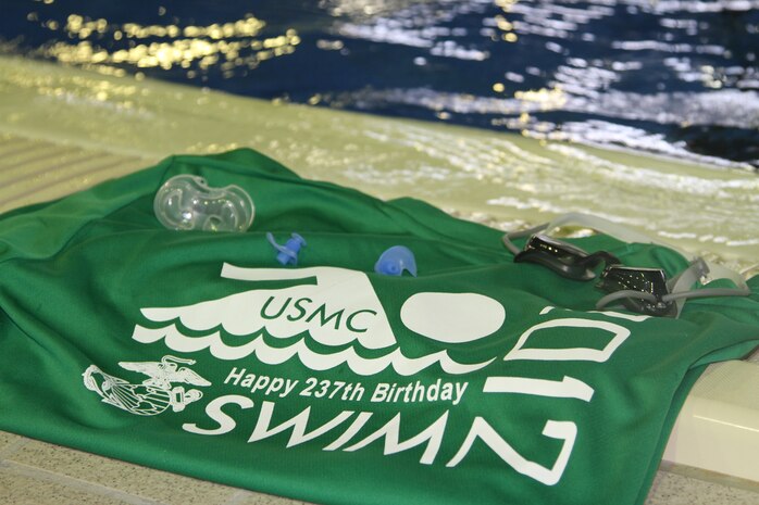 The first 25 participants who completed the Birthday Swim received a t-shirt. The Birthday Swim lasted one month and allowed participants to use what ever style of swimming they preferred. 