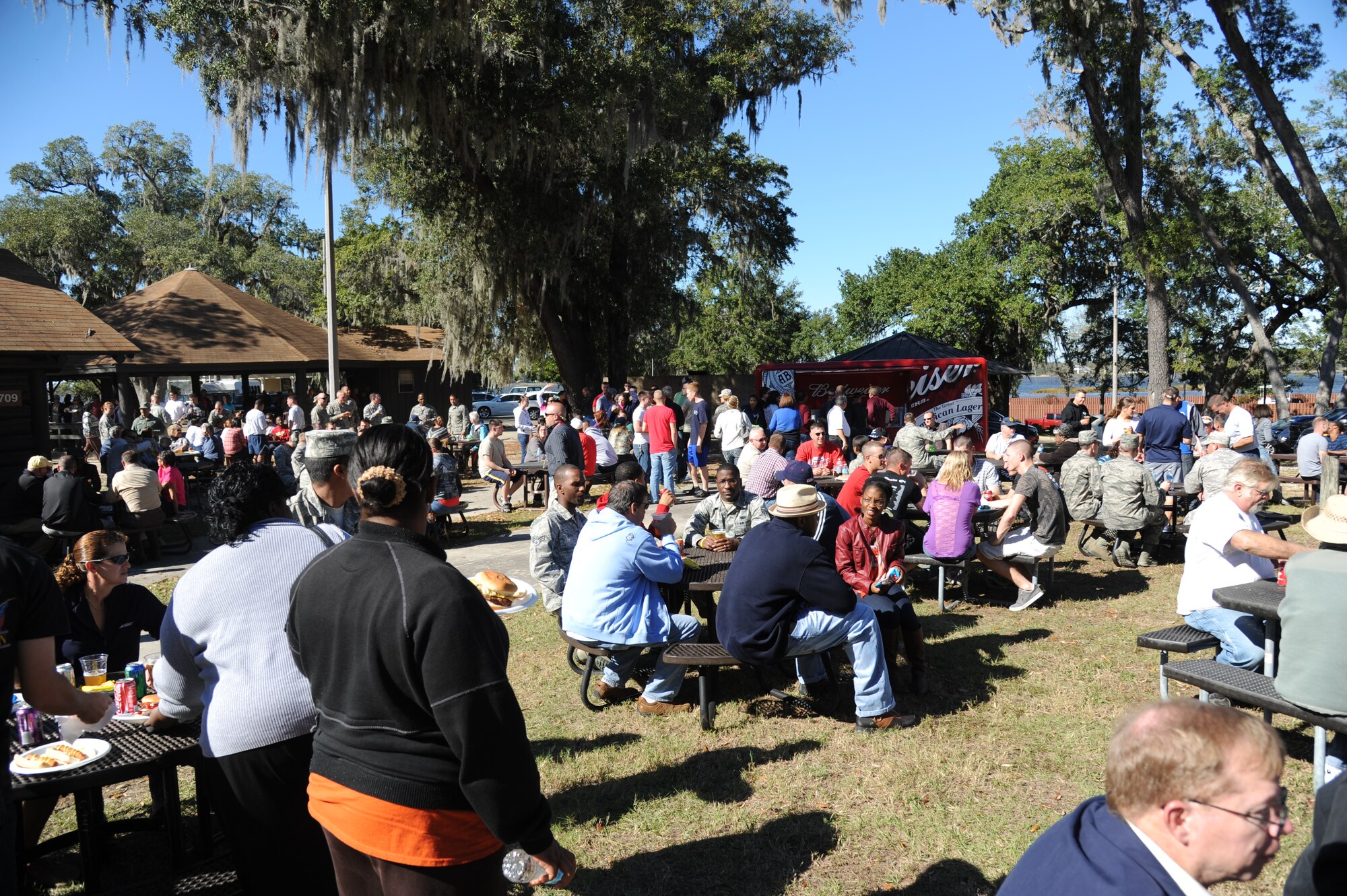 The 81st Training Wing hosted a picnic Nov. 7, 2012, at the Marina Park, Keesler Air Force Base, Miss., in celebration for receiving an “Excellent” rating during the consolidated unit inspection, held Oct. 29-Nov. 2.  (U.S. Air Force photo by Kemberly Groue)